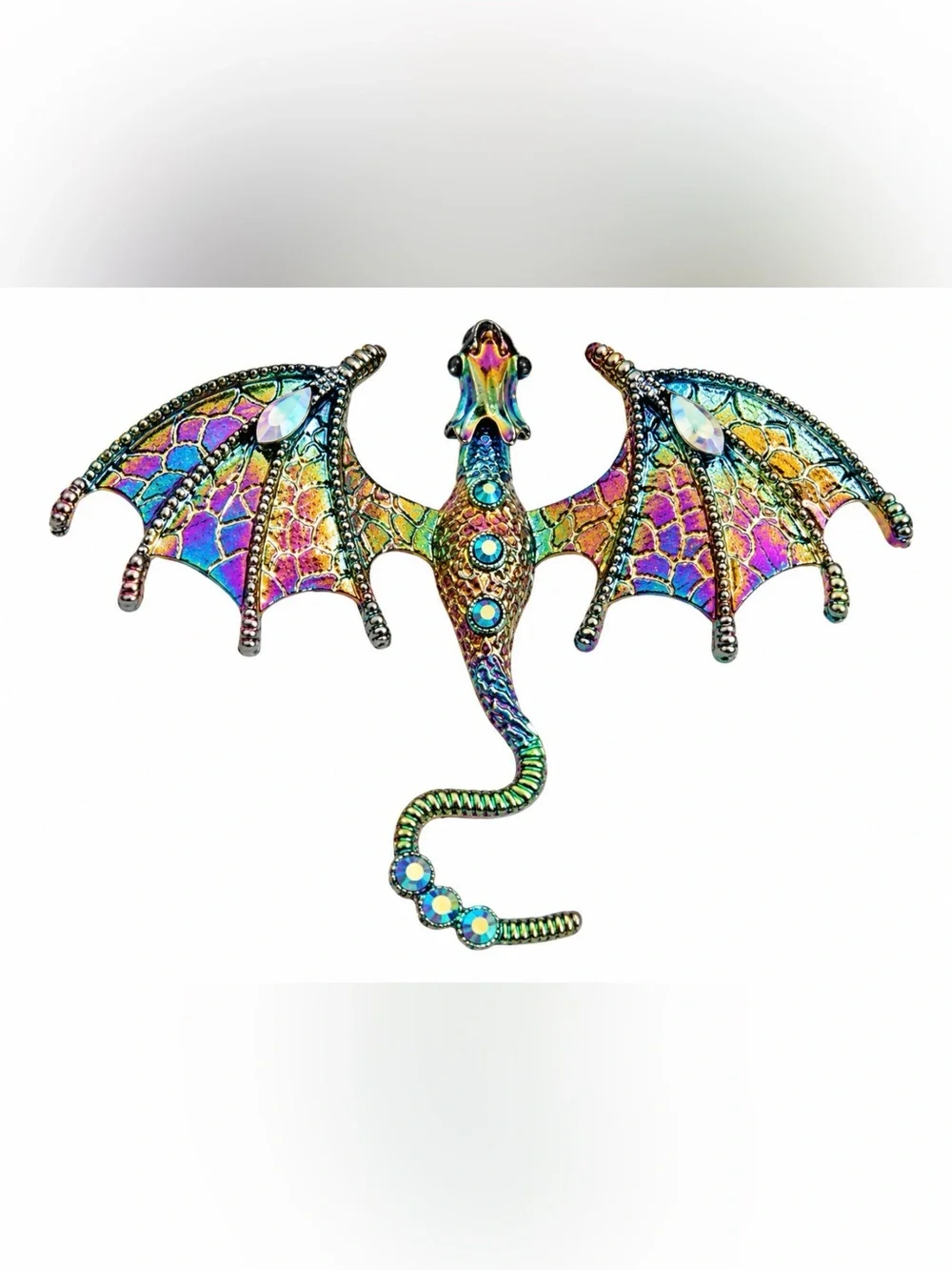 Dragon Fantasy Oil Slick Brooch Flying Dragon Modern